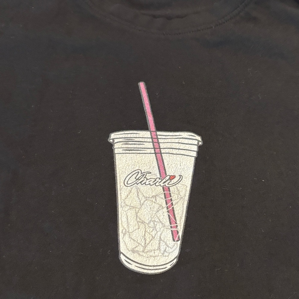 Charli D’amelio Black T-Shirt with Drink Graphic - Picture 4 of 4
